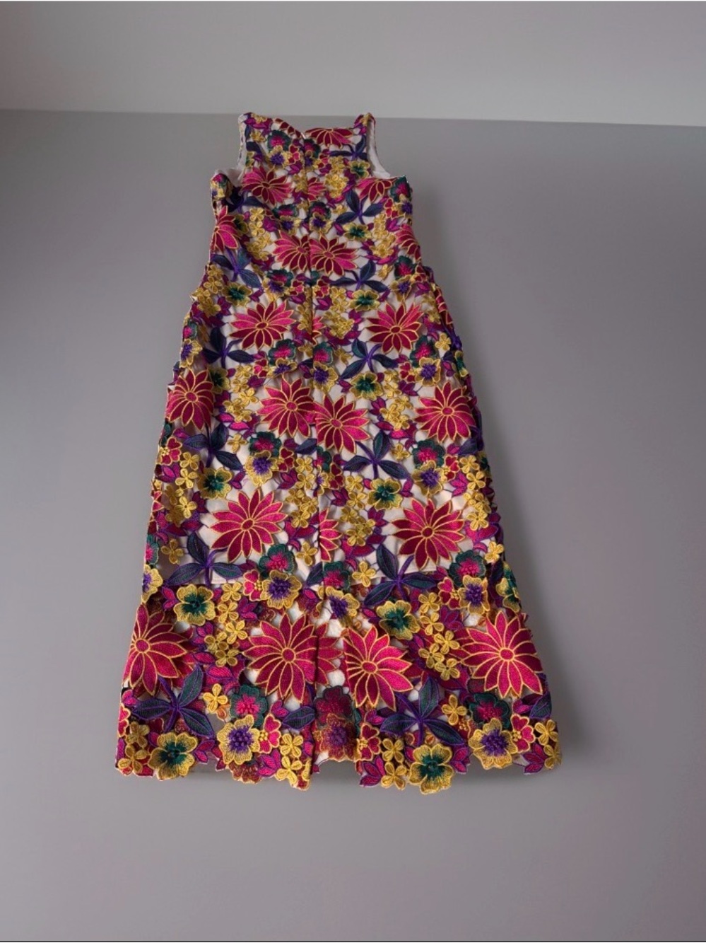Alexia Admor size 6 women’s Floral Embroidered Pink & Yellow Dress